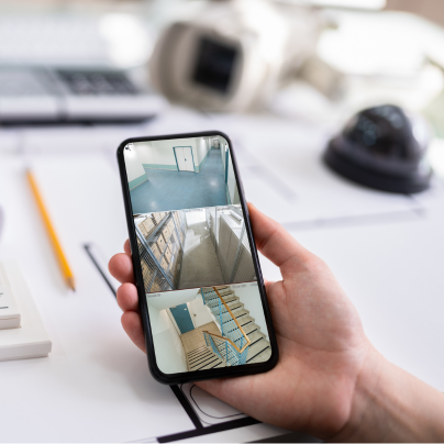 Fayetteville security camera feed on cell phone